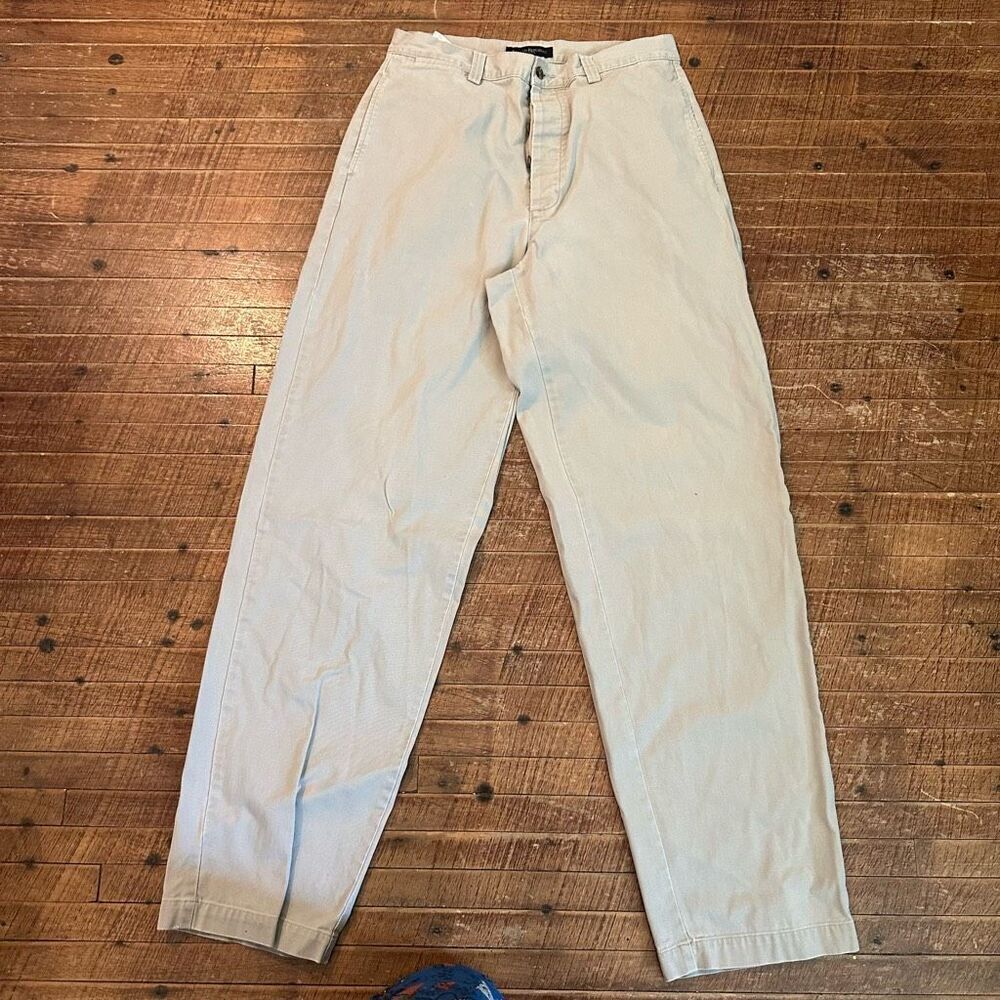 Banana Republic tan flat front business casual 32L chino pants